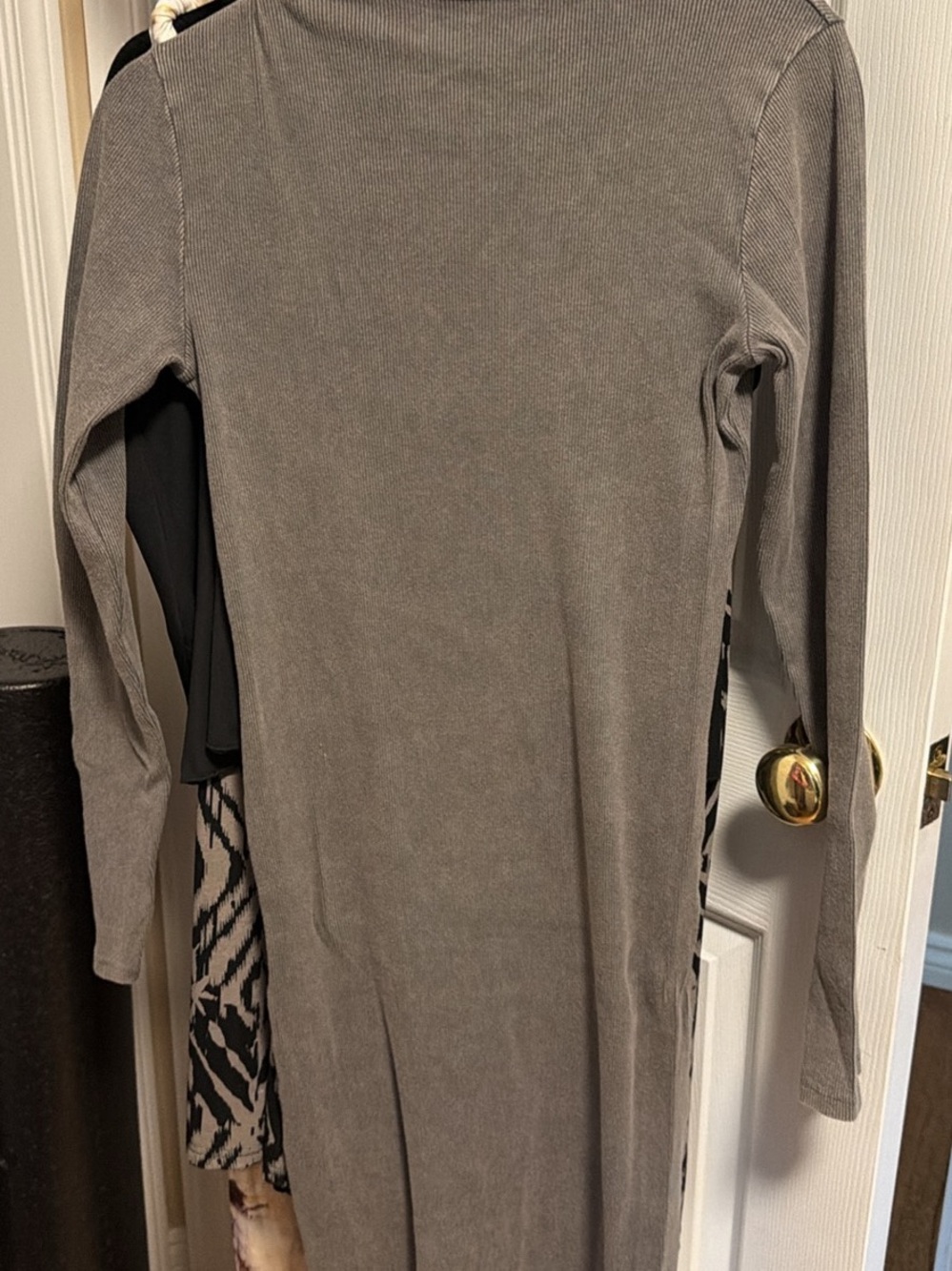 Zara Women's Long-Sleeve Dress - Taupe Gray